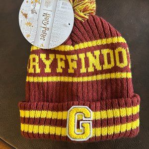 Harry Potter Gryffindor Stripes Winter Beanie/Cap/Hat NWT One Size